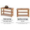 Shoe Rack Shoe Bench 10 Pairs Bamboo