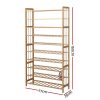 Shoe Rack Bamboo Shoe Storage 10-tier 50 Pairs