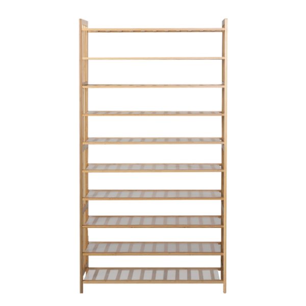 Shoe Rack Bamboo Shoe Storage 10-tier 50 Pairs