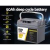 AGM Deep Cycle Battery 12V 50Ah Box Portable Solar Caravan Camping