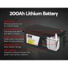 12V 200Ah Lithium Battery LiFePO4 Deep Cycle Box Solar Caravan Camping