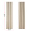 2X Blockout Curtains Blackout Window Curtain Eyelet – 140×230 cm, Beige