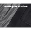 2X 132x160cm Blockout Sheer Curtains Black