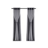 2X 132x160cm Blockout Sheer Curtains Charcoal