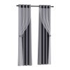 2X 132x274cm Blockout Sheer Curtains Charcoal