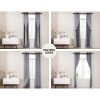 2X 132x274cm Blockout Sheer Curtains Charcoal