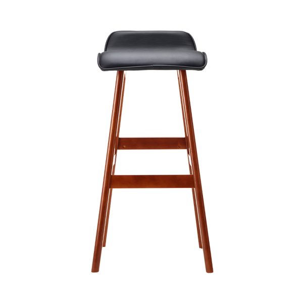 2x Bar Stools Wooden Stool Black