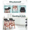 2x Bar Stools Wooden Stool Black