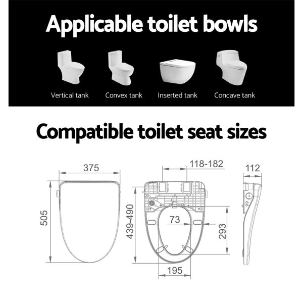 Bidet Electric Toilet Seat Cover Remote Control