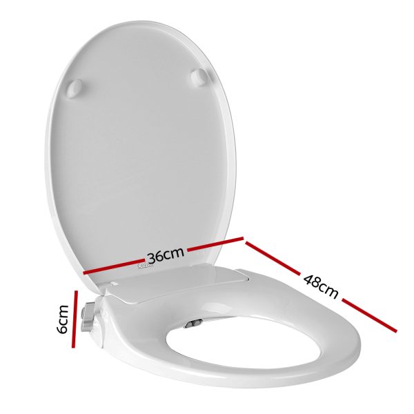 Non Electric Bidet Toilet Seat Cover Auto Water Spray Wash Knob Control