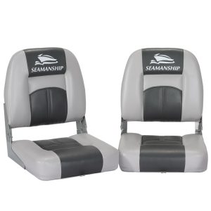 Set of 2 Folding Boat Seats Seat Marine Seating Set Swivels All Weather