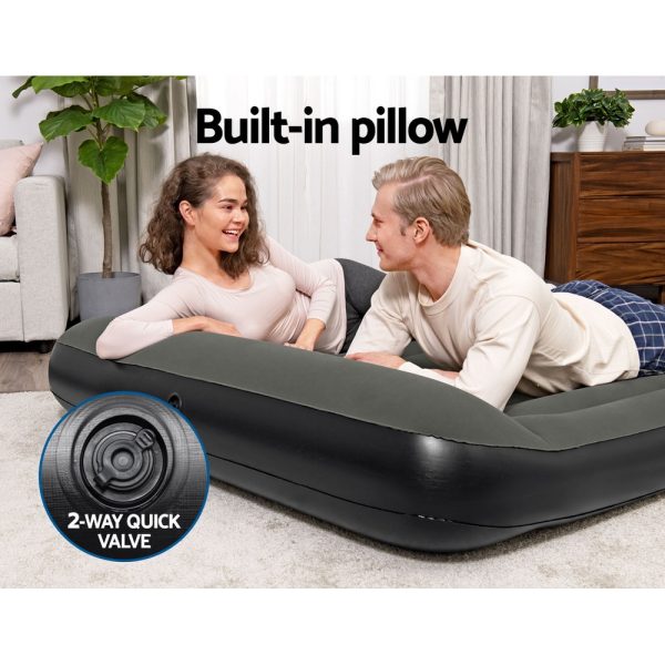 Air Mattress Queen Bed Inflatable Flocked Camping Beds 30CM