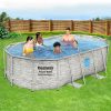 Swimming Pool 427x250x100cm Steel Frame Above Ground Pools Filter Pump Ladder 7250L