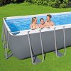 Swimming Pool 732x366x132cm Steel Frame Above Ground Pools Ladder 30045L