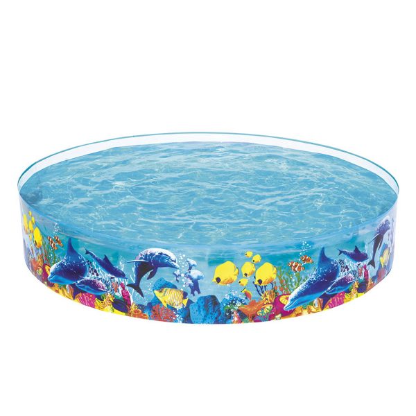 Kids Pool 244x46cm Round Above Ground Rigid Swimming Pools Undersea 2074L