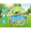 Kids Pool 244x51cm Steel Frame Swimming Play Pools Canopy 1688L