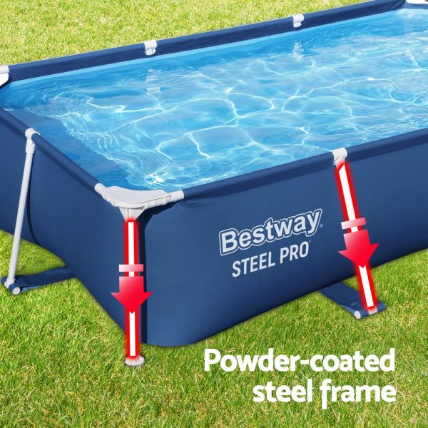 Swimming Pool 259x170x61cm Steel Frame Above Ground Pools 2300L