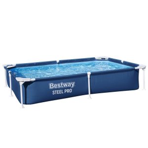 Swimming Pool 221x150x43cm Steel Frame Above Ground Pools 1200L