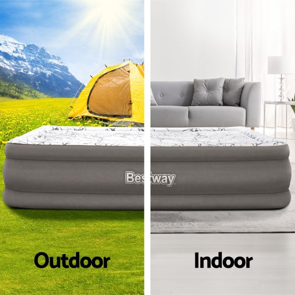 Bestway Queen Size Inflatable Air Mattress – Grey & Beige