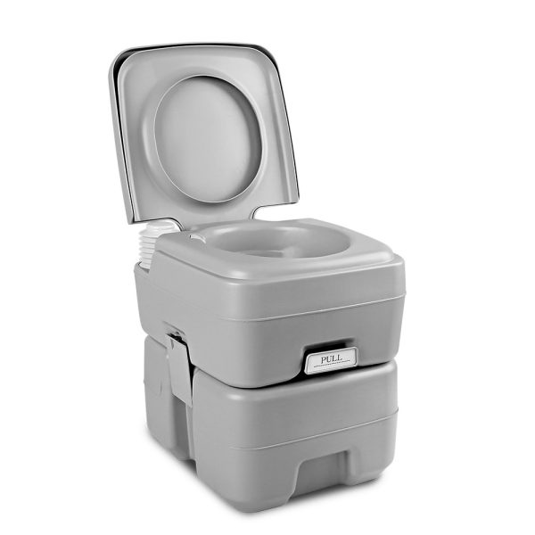 20L Portable Outdoor Camping Toilet – Grey – Without Carry Bag