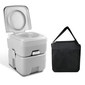 20L Portable Outdoor Camping Toilet – Grey – With Carry Bag