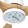 Devanti 52” Ceiling Fan AC Motor w/Light w/Remote – Light Wood