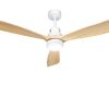 Devanti 52” Ceiling Fan AC Motor LED Light Remote – Light Wood