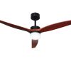 Devanti 52” Ceiling Fan AC Motor 3 Blades w/Light – Dark Wood