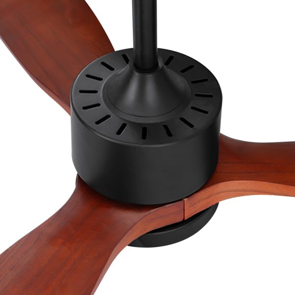 Devanti 52” Ceiling Fan AC Motor 3 Blades w/Light – Dark Wood