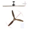 Devanti 52” Ceiling Fan AC Motor 3 Blades w/Remote – Dark Wood