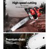 Petrol Chainsaw Chain Saw E-Start Commercial 45cc 16” Top Handle Tree