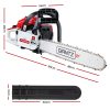 52CC Petrol Commercial Chainsaw Chain Saw Bar E-Start Pruning