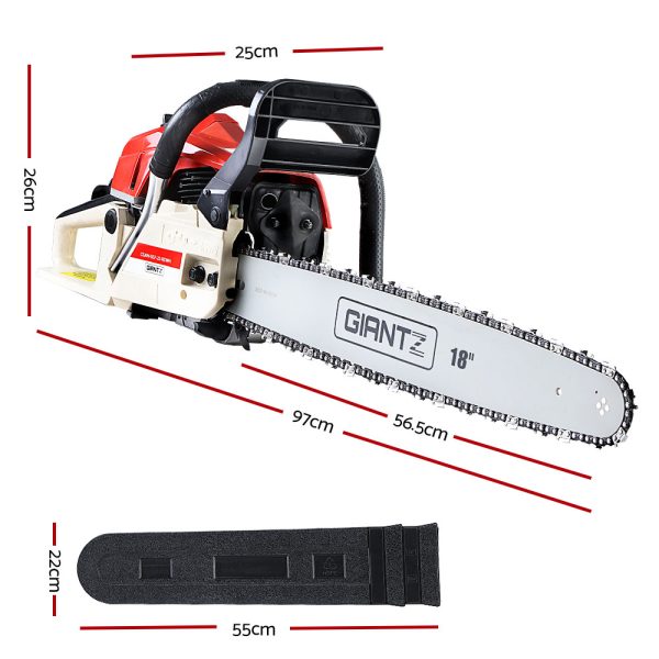 Petrol Chainsaw Commercial E-Start 18”