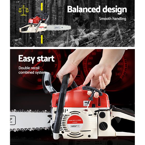 Petrol Chainsaw Commercial E-Start 18”