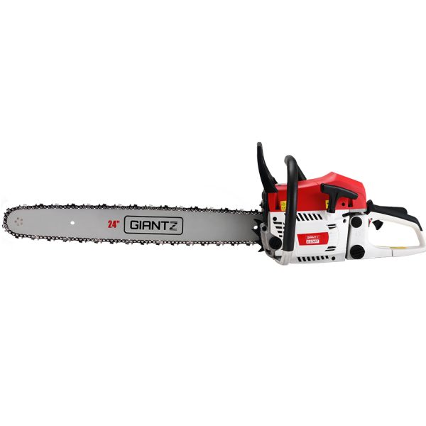 Petrol Commercial Chainsaw 24″ Bar Chain Saw E-Start Tree