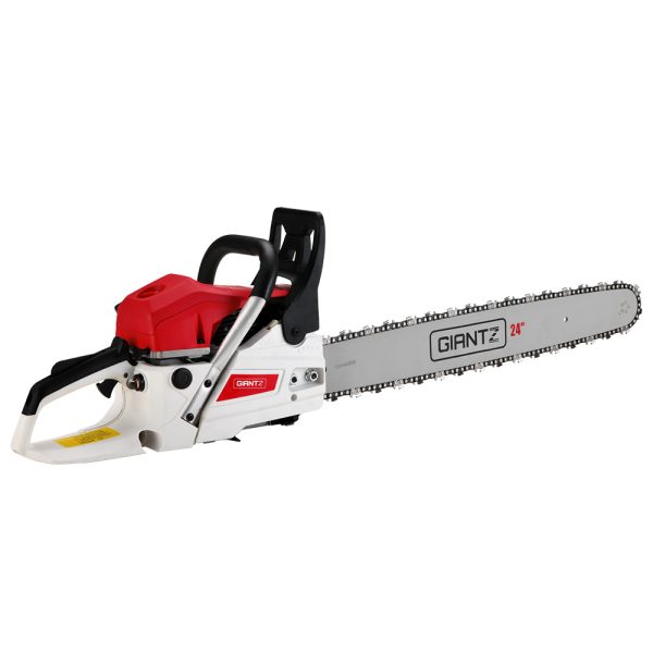 Petrol Commercial Chainsaw 24″ Bar Chain Saw E-Start Tree