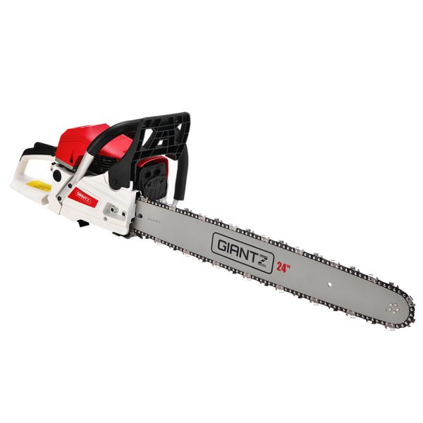 Petrol Commercial Chainsaw 24″ Bar Chain Saw E-Start Tree