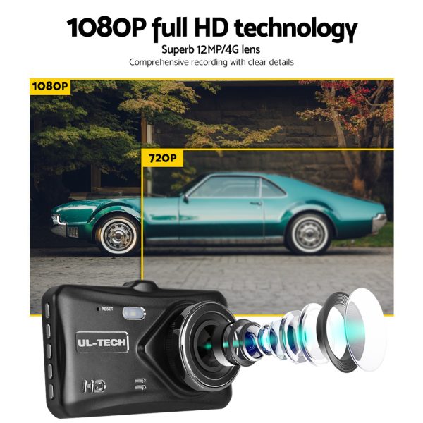 Dash Camera 1080P 4″ Front Rear View,Dash Camera 1080P 4″ Front Rear View Cam Car DVR Reverse Recorder 32GB