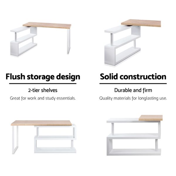 Computer Desk Bookshelf 140CM