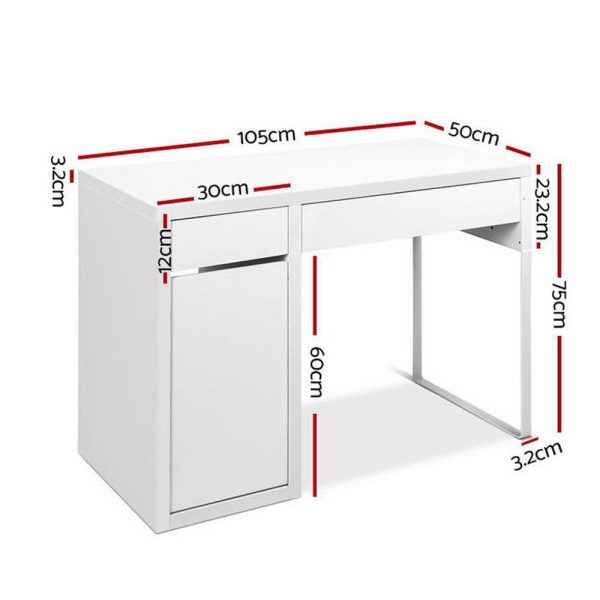 Computer Desk Drawer Cabinet White