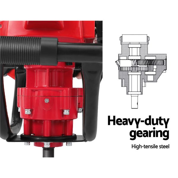 Petrol Post Hole Digger Drill 92CC Motor Fence Extension Auger Bits Borer