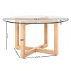 Coffee Table Round 80CM Tempered Glass