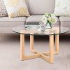 Coffee Table Round 80CM Tempered Glass