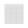 Shoe Box DIY Set of 12 Storage Cube Stackable White