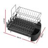 Dish Rack Drying Drainer Cup Holder Cutlery Tray Kitchen Organiser 2-Tier