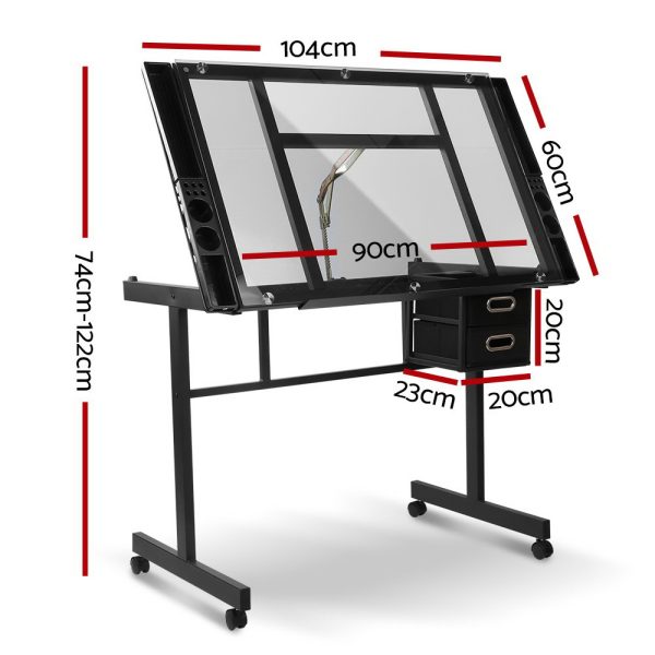 Drawing Desk Drafting Table Black