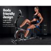 Magnetic Recumbent Exercise Bike Fitness Trainer Home Gym Equipment Black