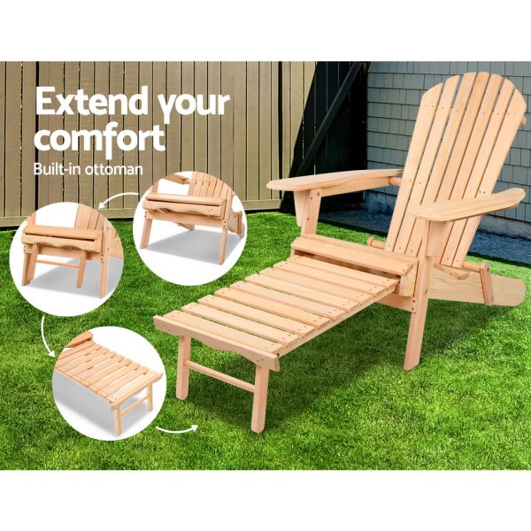 Outdoor Furniture Sun Lounge Chairs Beach Chair Recliner Adirondack Patio Garden – 1