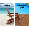 Adirondack Outdoor Chairs Wooden Foldable Beach Chair Patio Furniture Brown