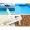 Outdoor Sun Lounge Beach Chairs Table Setting Wooden Adirondack Patio Chair